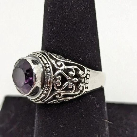 925 Bali  Amethyst ring - Picture 2 of 4